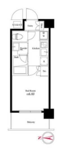 ハーモニーレジデンス武蔵小杉　606号室　間取り