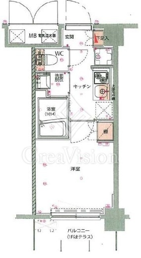 ハーモニーレジデンス武蔵小杉　512号室　間取り
