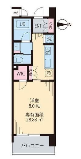 ビイルーム武蔵小杉 (beRoom 武蔵小杉)　605号室　間取り