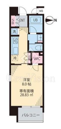 ビイルーム武蔵小杉　408号室　間取り