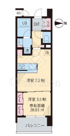 ビイルーム武蔵小杉　407号室　間取り