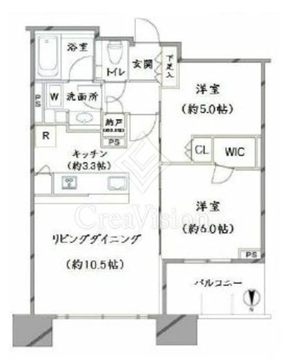 シティタワー武蔵小杉　517号室　間取り