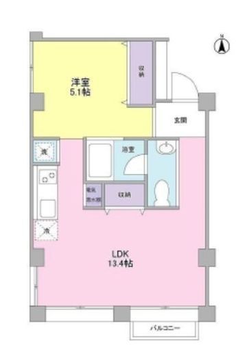 元住吉アートフラッツ　208号室　間取り