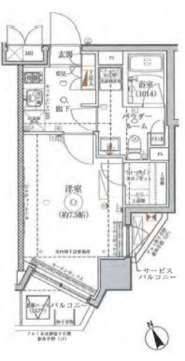 パティーナウィリア武蔵小杉　602号室　間取り
