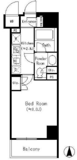 シエル武蔵小杉　803号室　間取り