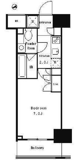 パークキューブ武蔵小杉　406号室　間取り