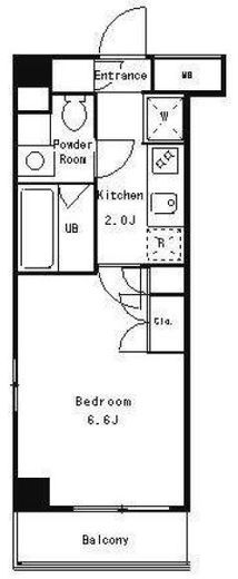 パークキューブ武蔵小杉　411号室　間取り