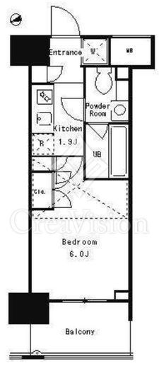パークキューブ武蔵小杉　409号室　間取り