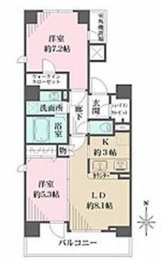 フローラルガーデン　201号室　間取り