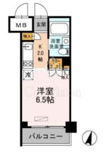 カスタリア武蔵小杉　503号室　間取り