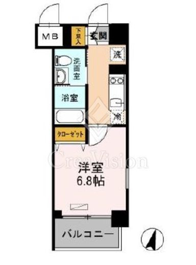 カスタリア武蔵小杉　112号室　間取り