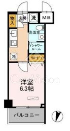 カスタリア武蔵小杉　115号室　間取り