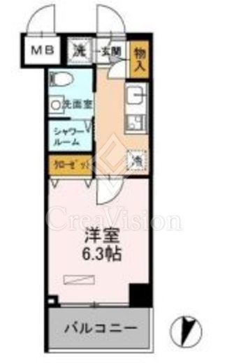 カスタリア武蔵小杉　116号室　間取り