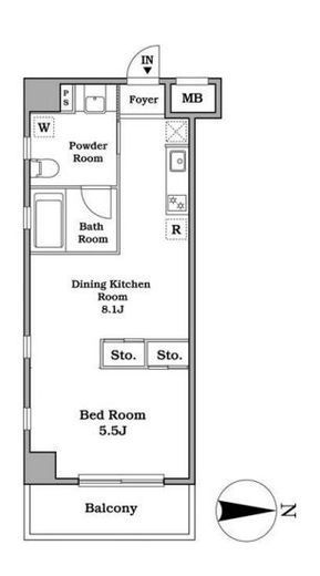 レジディア武蔵小杉　317号室　間取り