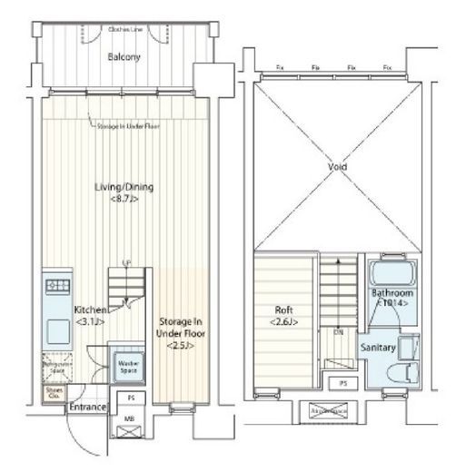 ドゥーエ新丸子　310号室　間取り