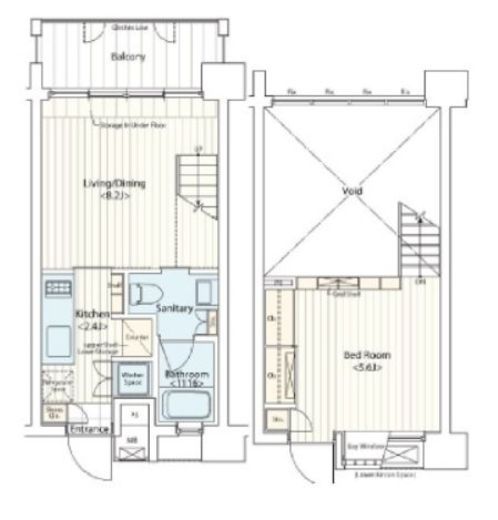 ドゥーエ新丸子　707号室　間取り