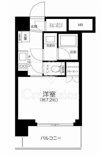 武蔵小杉GATEHOUSE　202号室　間取り