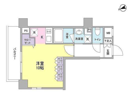 スタイリオ元住吉　701号室　間取り