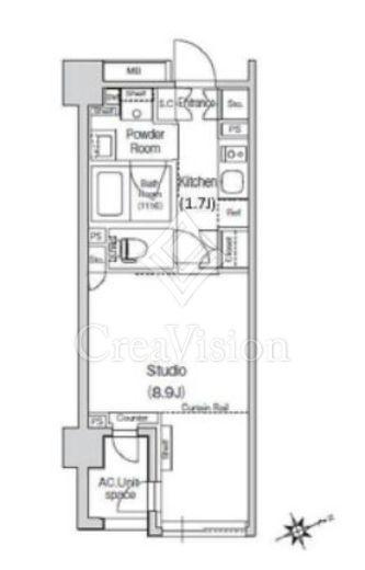 スタイリオ元住吉　205号室　間取り