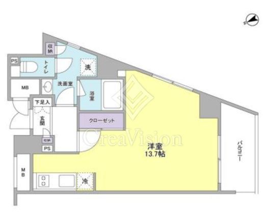 スタイリオ元住吉　704号室　間取り