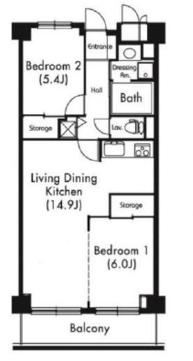 プライムアーバン武蔵小杉comodo　302号室　間取り