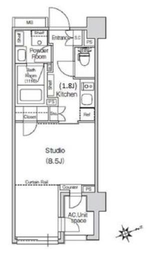 スタイリオ元住吉2　402号室　間取り