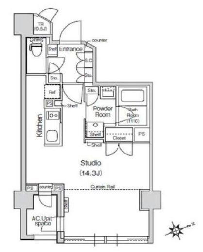 スタイリオ元住吉2　409号室　間取り