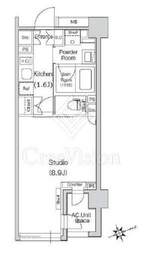 スタイリオ元住吉2　404号室　間取り