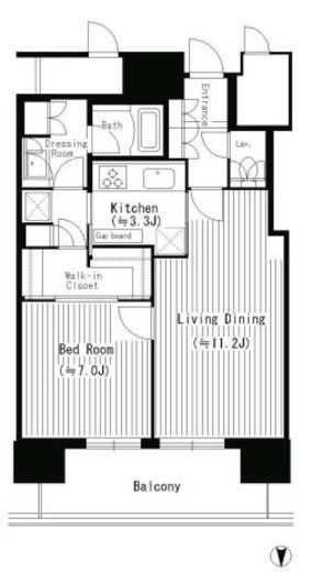 パークシティ武蔵小杉ステーションフォレストタワー　3516号室　間取り