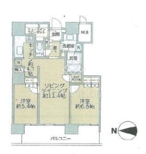 パークシティ武蔵小杉ステーションフォレストタワー　902号室　間取り