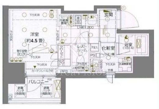 ピアース武蔵小杉EAST　305号室　間取り