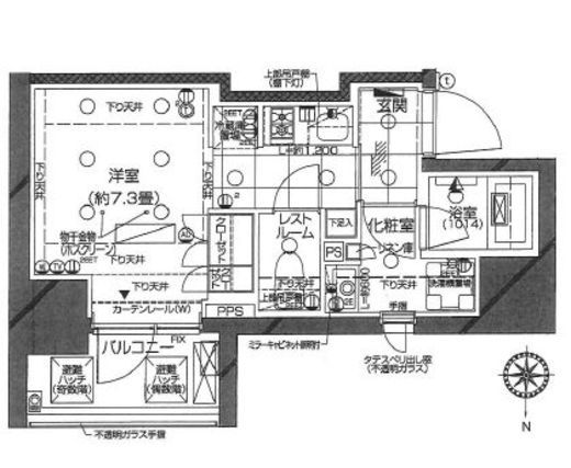 ピアース武蔵小杉EAST　805号室　間取り
