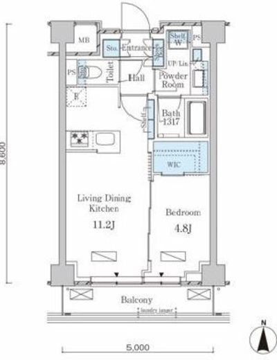 ラティエラ武蔵小杉　307号室　間取り