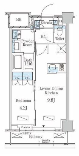 ラティエラ武蔵小杉　317号室　間取り
