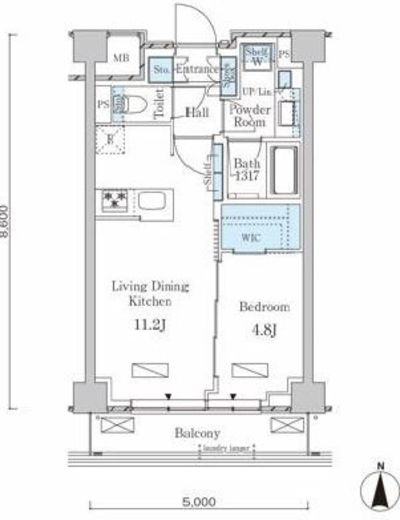 ラティエラ武蔵小杉　509号室　間取り