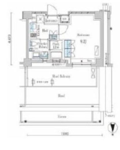 ラティエラ武蔵小杉　618号室　間取り