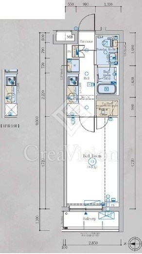 エステムコート元住吉　214号室　間取り