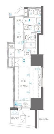 ZOOM川崎EAST　808号室　間取り
