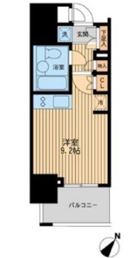 レジディア川崎　404号室　間取り