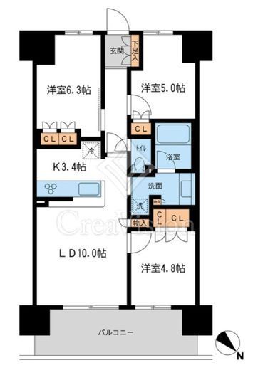 BLESS宮崎台 (ブレス宮崎台)　313号室　間取り