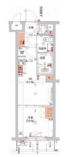 ハーモニーレジデンス武蔵小杉フォレストスクエア　308号室　間取り