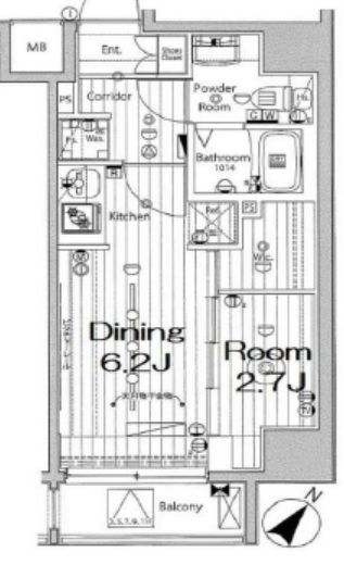 メイクスデザイン川崎Ⅲ　803号室　間取り