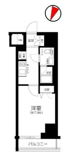 コンシェリアKAWASAKI MASTER’S VILLA (コンシェリア川崎マスターズヴィラ)　1206号室　間取り