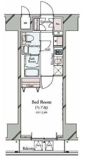 コンシェリアKAWASAKI MASTER’S VILLA (コンシェリア川崎マスターズヴィラ)　1007号室　間取り