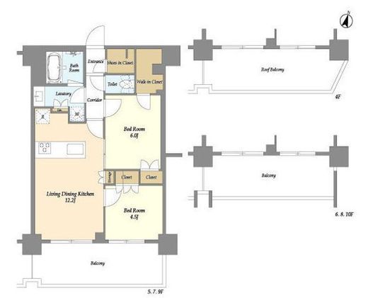 リバーレ鷺沼　704号室　間取り