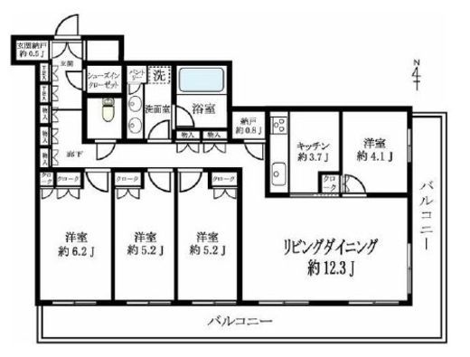 ラゾーナ川崎レジデンス　3006号室　間取り