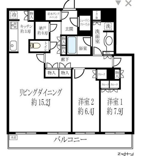 ラゾーナ川崎レジデンス　C33F1号室　間取り