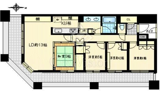 ラゾーナ川崎レジデンス　R1410号室　間取り