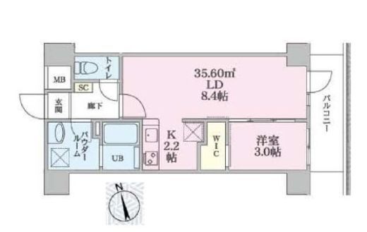 プロスペール　703号室　間取り