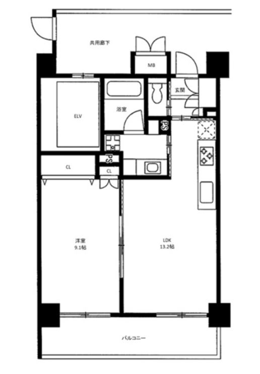 クリプトメリア目黒　201号室　間取り